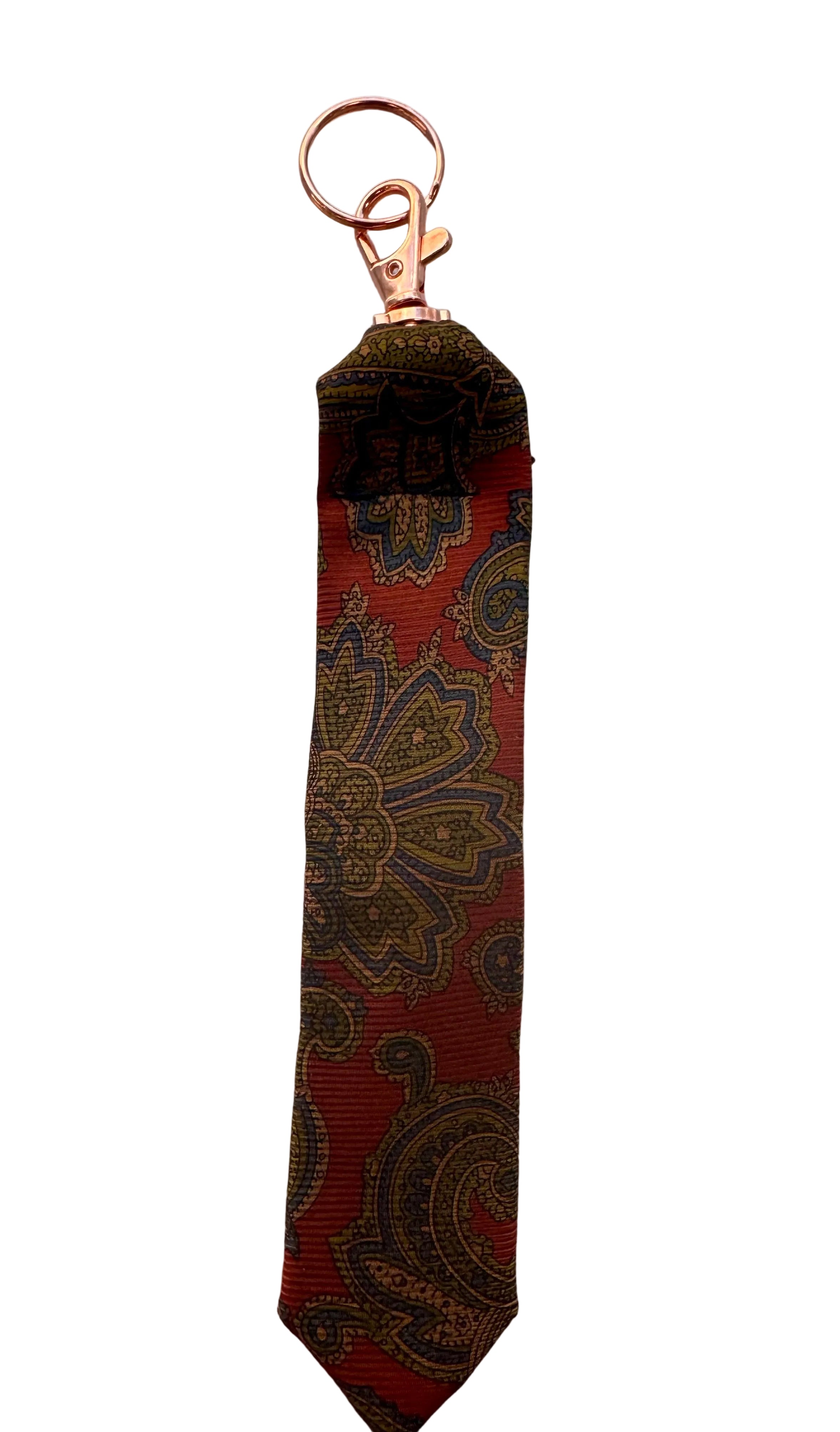 Upcycled 7 inch key fob from men’s tie * Father’s Day gift *