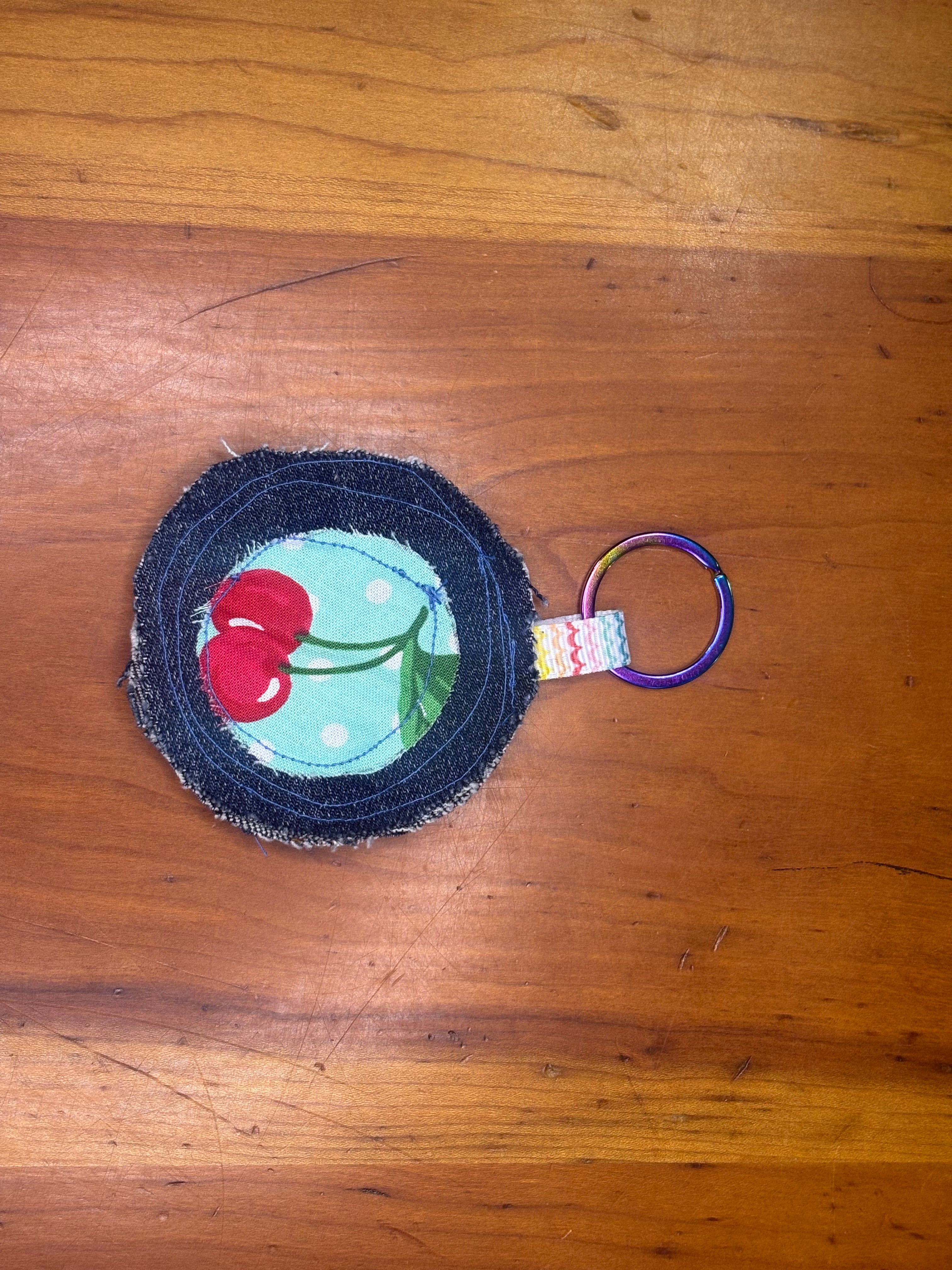 Upcycled Cherry #1 Pocket Friendly Keychain