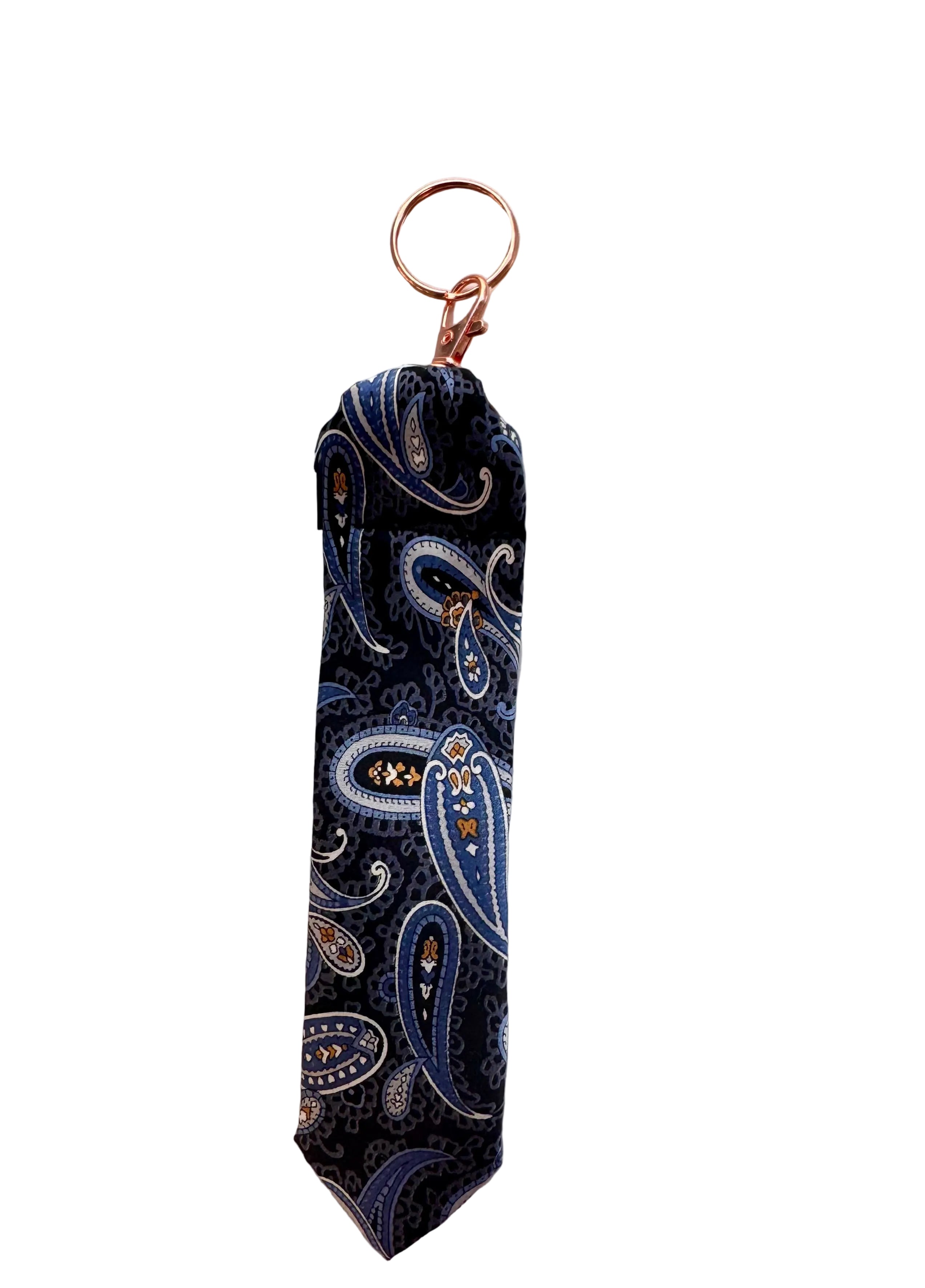 Upcycled 7 inch key fob from men’s tie * Father’s Day gift *
