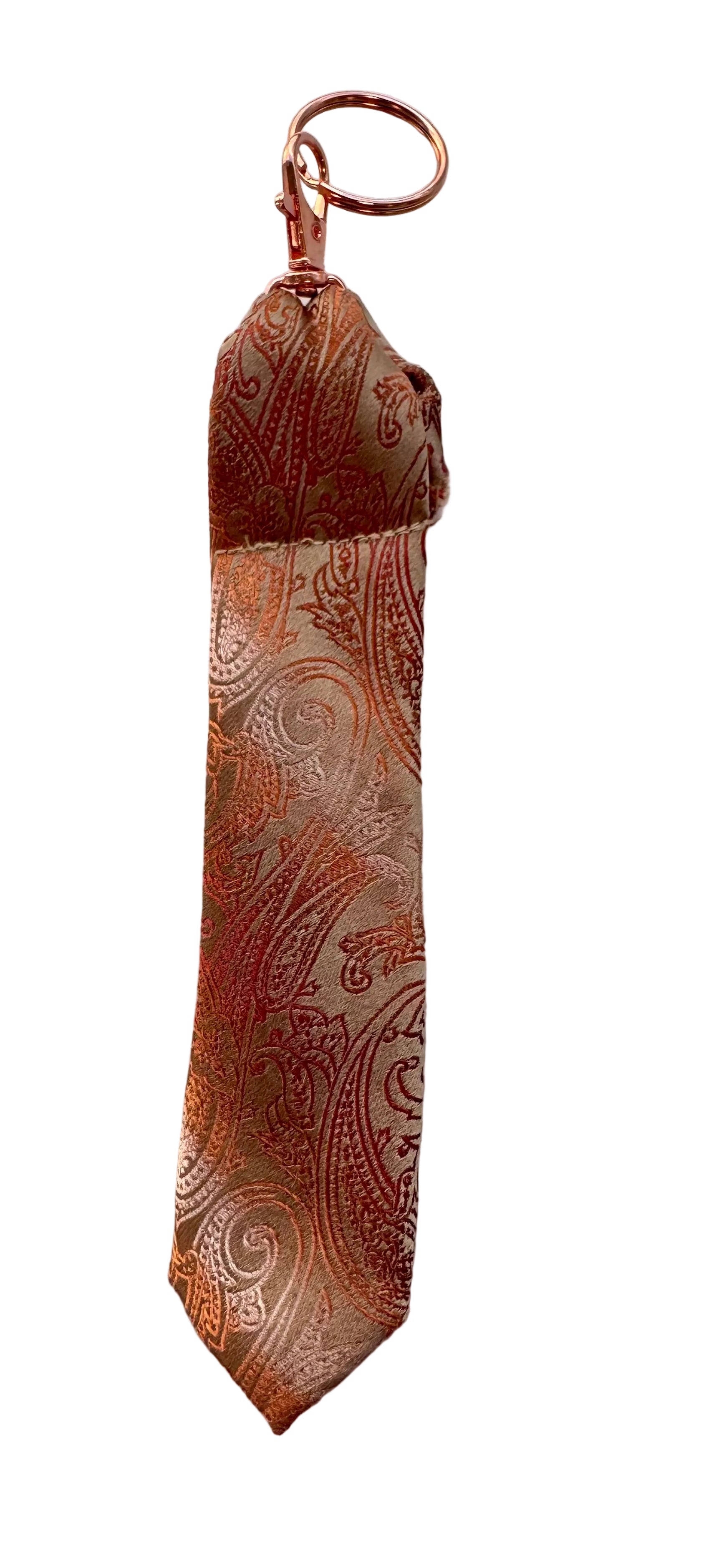 Upcycled 7 inch key fob from men’s tie * Father’s Day gift *