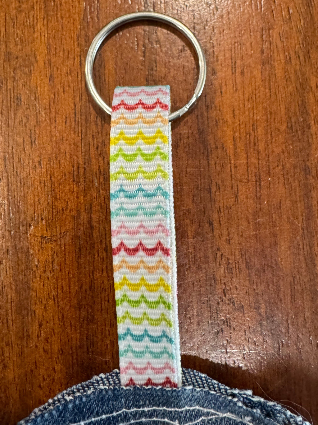 Upcycled Sugar Skull Dog Pocket Friendly Keychain
